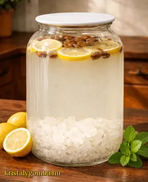 Kristálygomba készítés befőttes üvegben – házi fermentálás